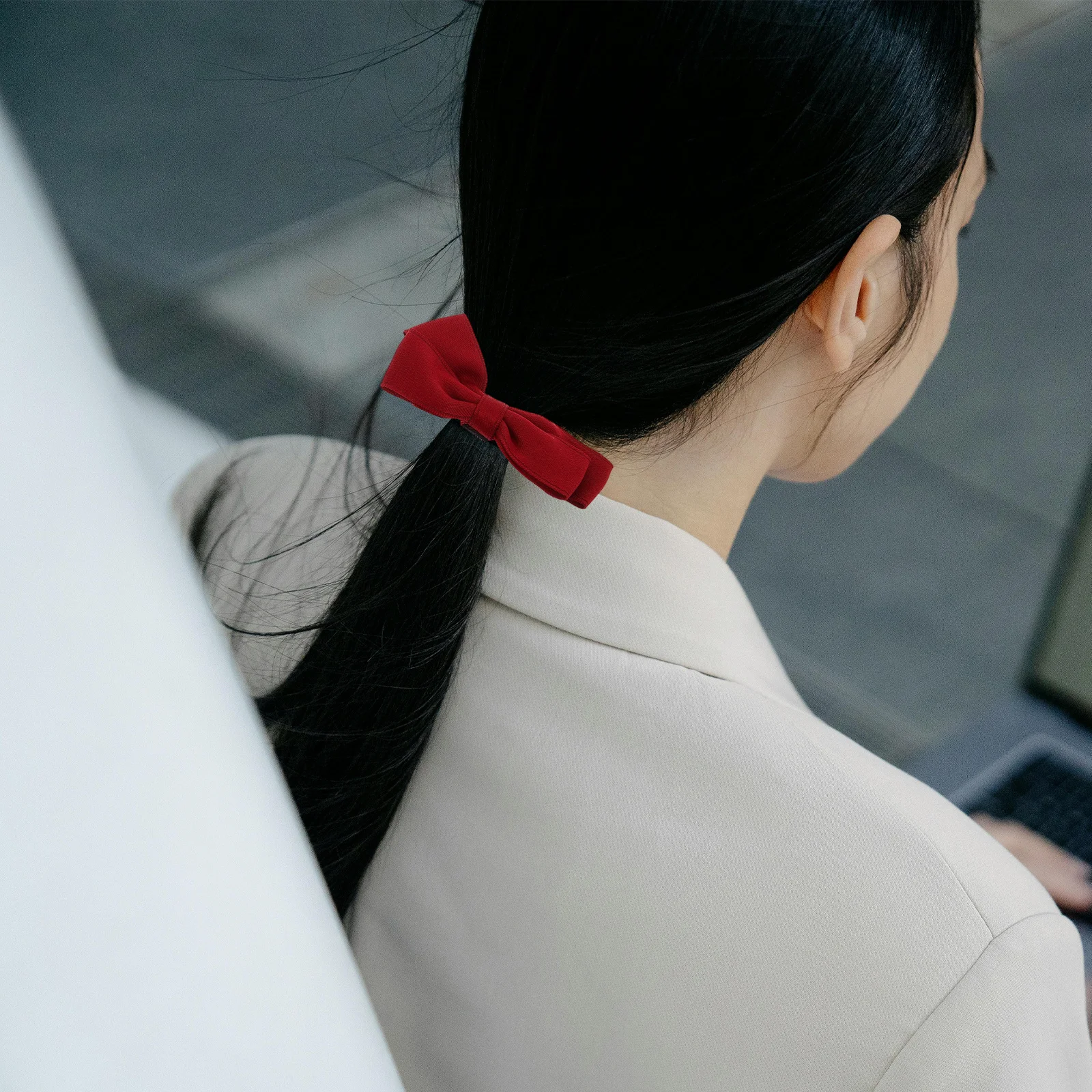 

9pcs French Vintage Accessories Bow Ponytail Holder Silk Ribbon Scrunchies For Women Wedding Holiday Hair Ties Elastics