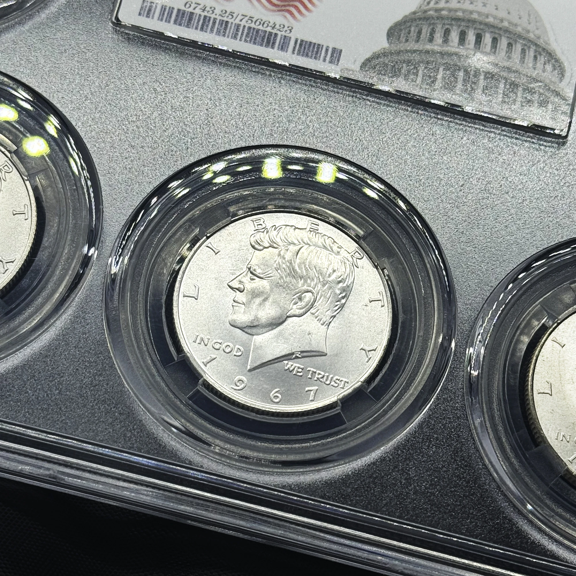 5 قطعة/المجموعة 1964-1968 الولايات المتحدة لينكولن نسخة عملات تذكارية مع صناديق واقية دائرية معدنية ديكور هدايا العيد