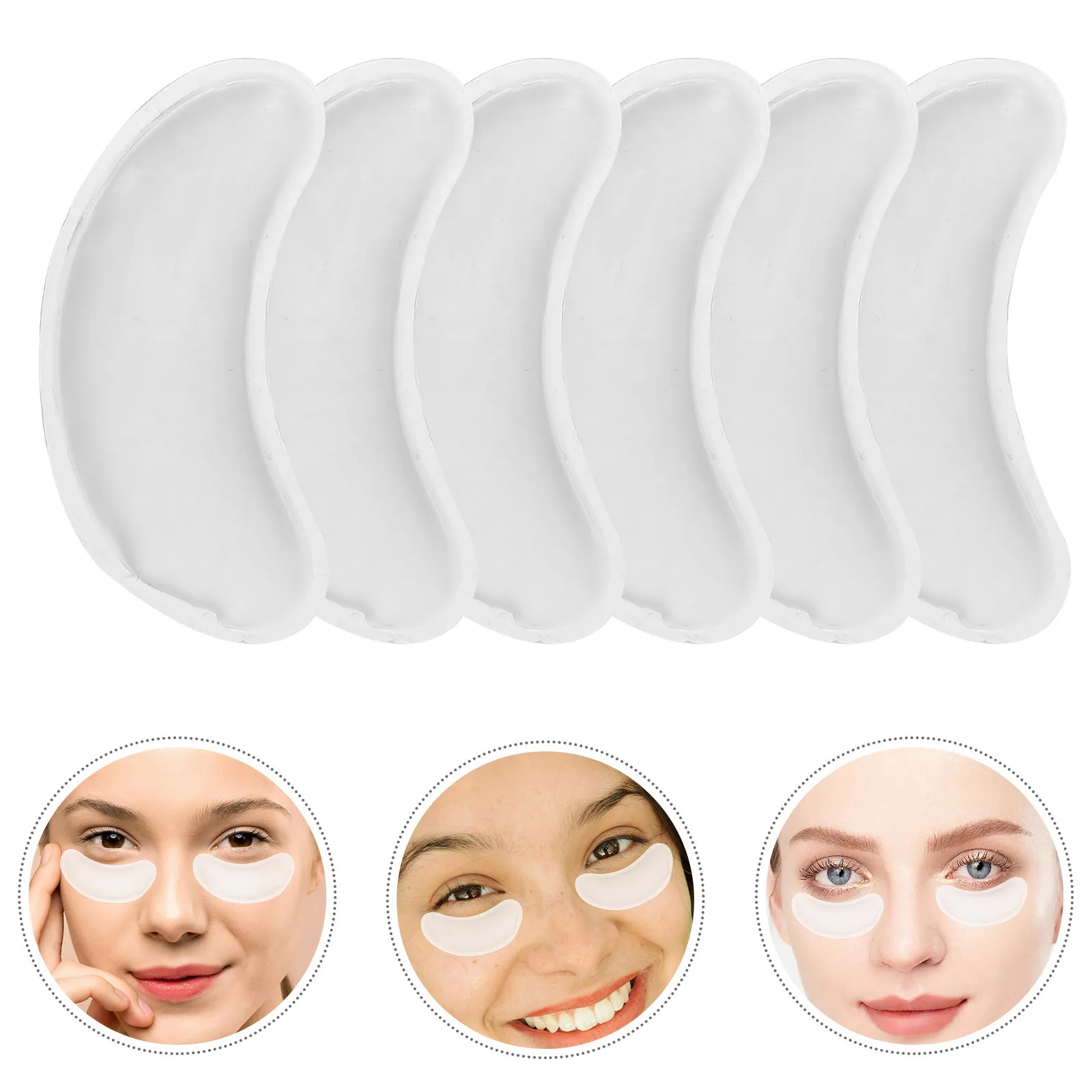 

Healvian 6pcs Gel Cooling Eye Pads Mask for Puffiness Relief Under Eye Patches Hot Cold Therapy