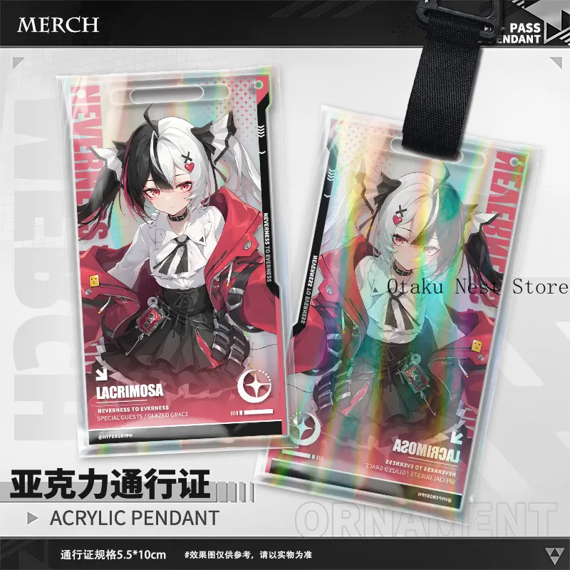 

Anime Neverness To Everness Lacrimosa Acrylic Pass Pendant Keychain Bag Decor Birthday Gift Collection Cosplay Accessory