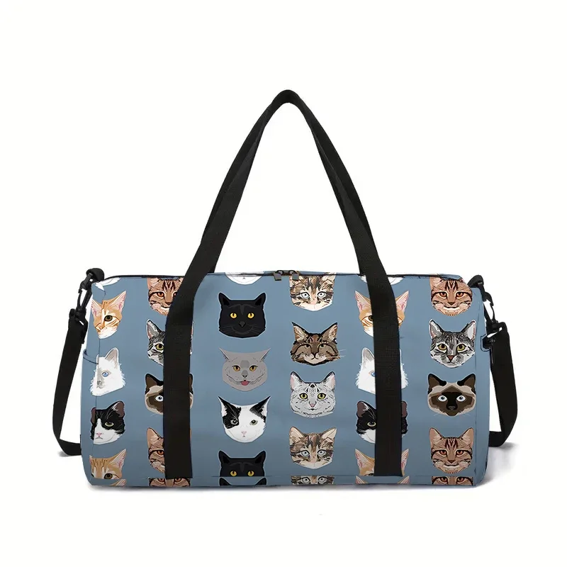 

Cartoon Cat Head Large Capacity Luggage Bag for Boy and Girls Best Gifts 3D Cartoon Travel Duffels Hand Bag for Children