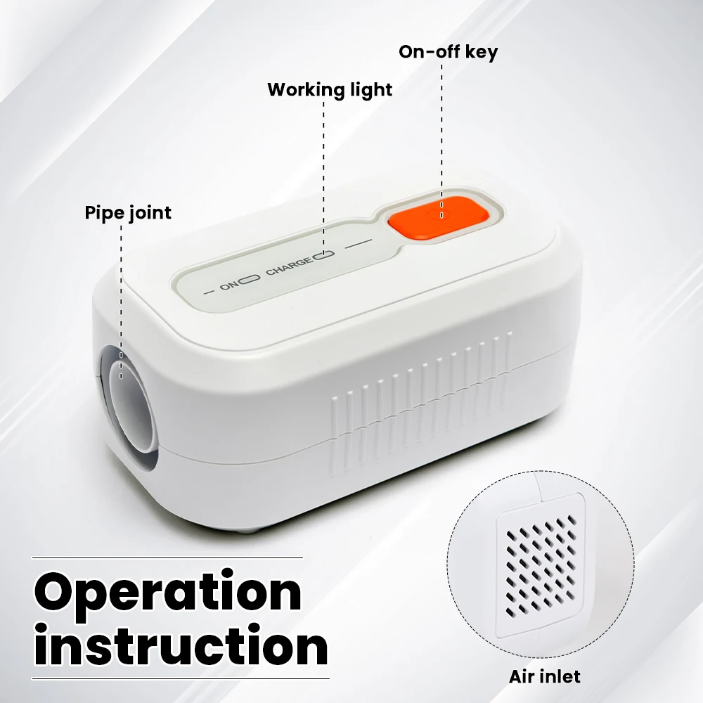 Portable CPAP Cleaner Sleep Respirator Ventilator Air Purifier Ozone Air Disinfection Machine Sleep Aid Breathing Sanitizer