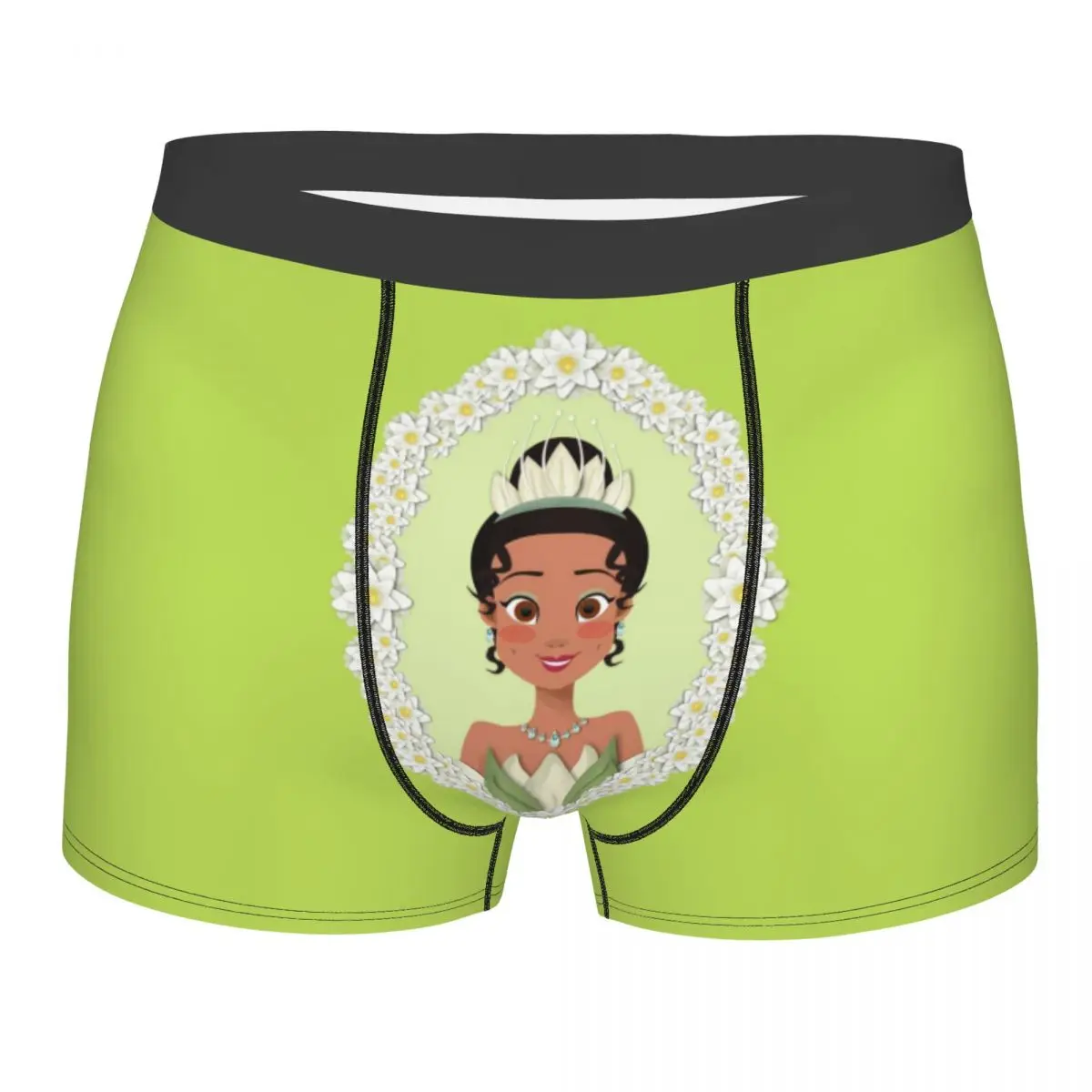 

Custom Tiana Princess Underwear Men Print The Princess And The Frog Boxer Briefs Shorts Panties Soft Underpants