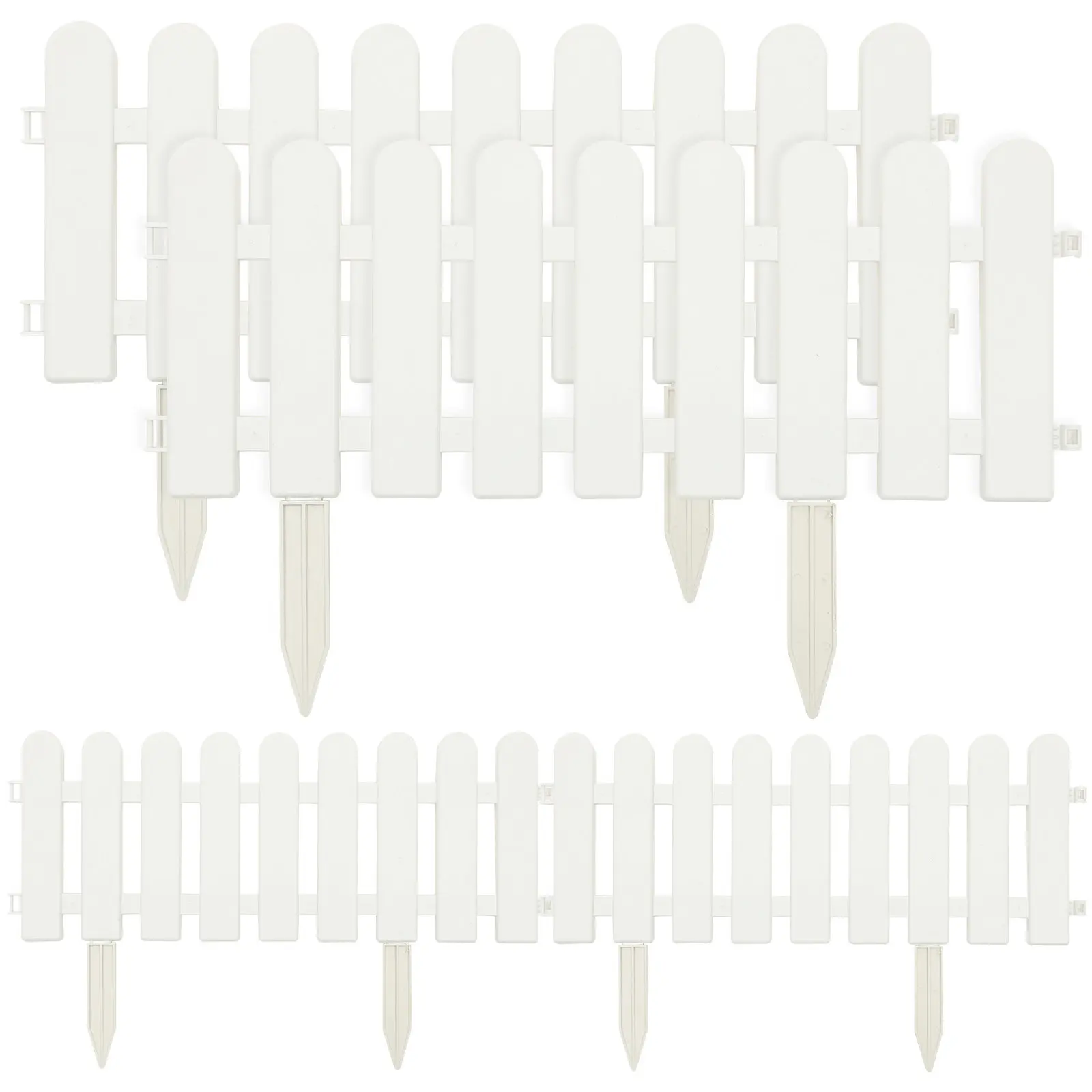 

1Set Sturdy PP Garden Fence Delicate Pastoral Style DIY Outdoor Fence Ornament for Garden Bed Edging Yard Scene Decoration