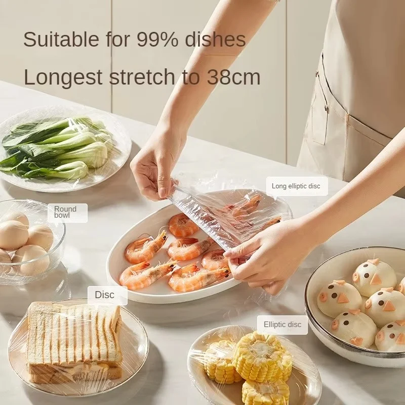 3 juegos/cubierta de plástico desechable, cubierta plato de cocina para el hogar calidad alimentaria, cubierta conserva