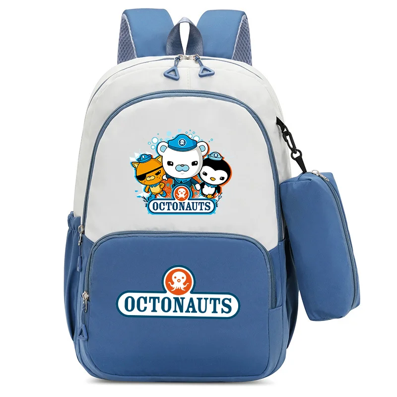 

2pcs Set Octonauts Large Capacity Backpack Pencil Case Anime Cartoon Schoolbag Pen Bag Storage Bags Boys Girl Student Cute Games