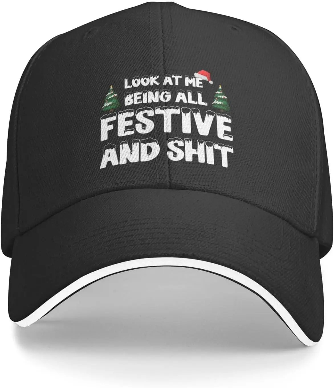 Funny Hat Look at Me Being All Festive Hat Women Baseball Cap Graphic Caps