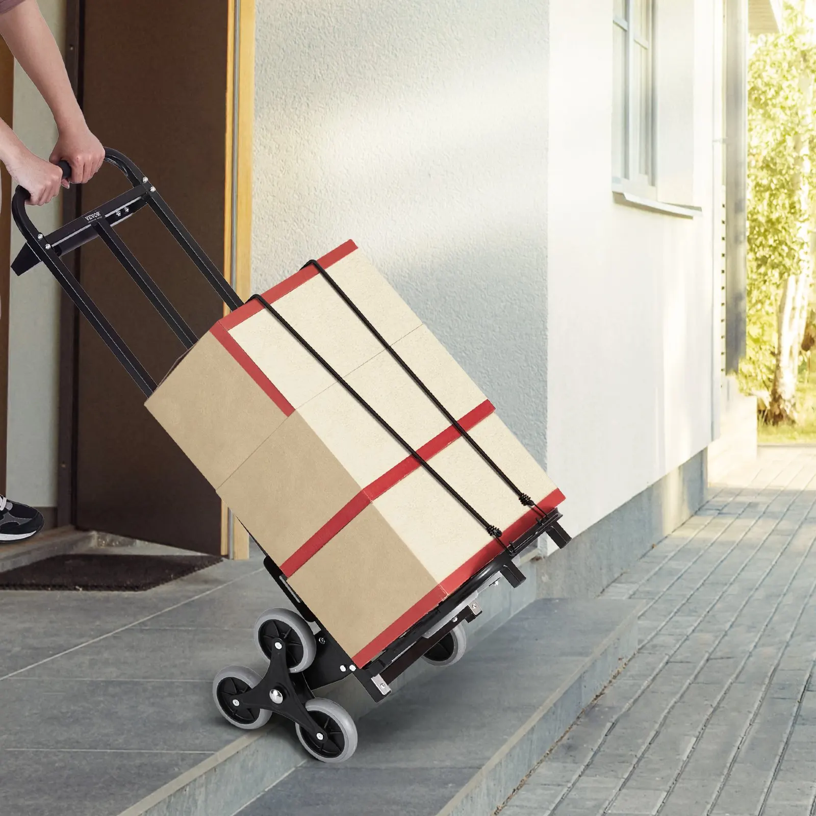 Chariot d'escalade d'escalier chariot à main pliant robuste 460 lb 6 roues