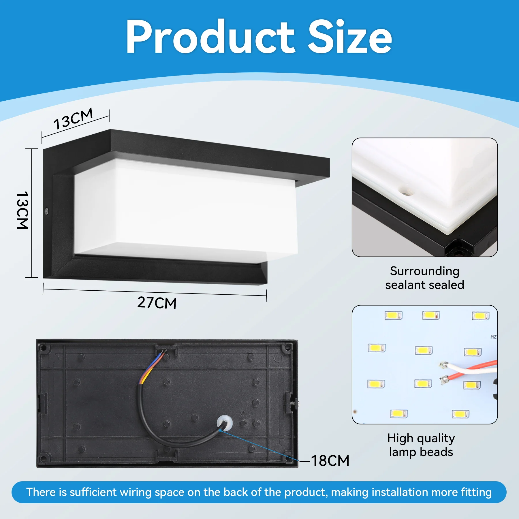 LED الجدار الخفيفة في الهواء الطلق مقاوم للماء ip65 توفير الطاقة ضوء داخلي لحديقة الممر شرفة ديكور الجدار مصباح