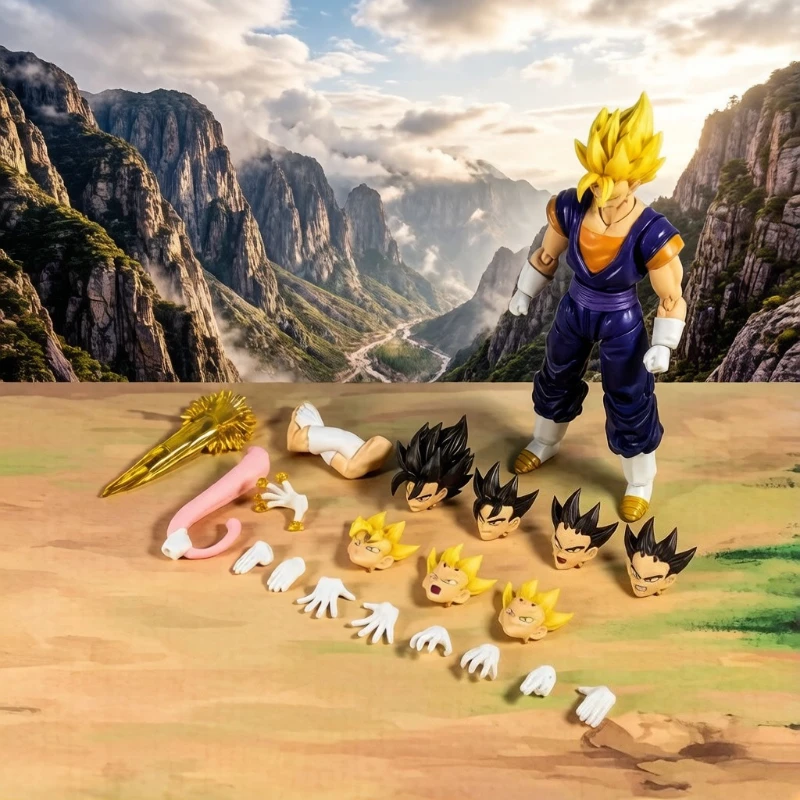

In stock Original Demoniacal Fit Dragon Ball Z SHF Super Saiyan SSJ Vegetto Son Goku Vegeta Anime Action collect Model Toys