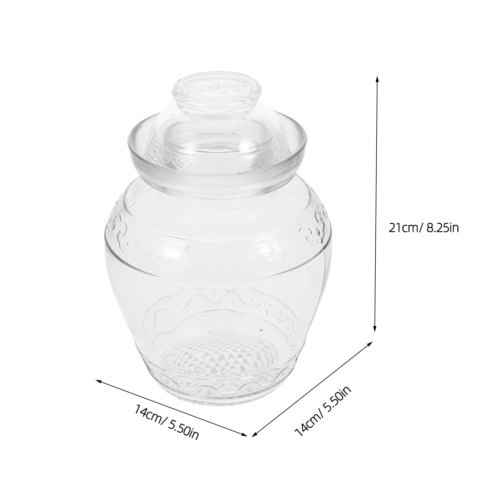 Food Safe Glass Pickle Jar Thickened Heat Resistant Sealed Storage Container for Pickles Sauerkraut Kimchi Fermented Foods