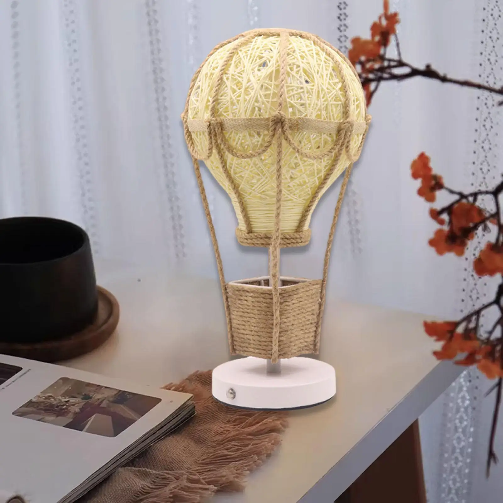 

Rechargeable Air Balloon Night Lamp Small Desk Lamp Ornament Table Light for Living Room Bedroom Housewarming