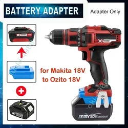 Convertidor adaptador de batería para Makita, herramientas inalámbricas de 18V, batería de iones de litio a Ozito Power x-change, sin batería