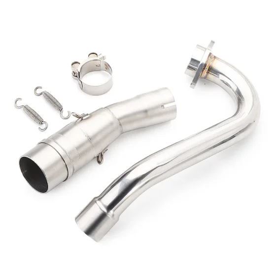 motorcycle exhaust syst For X MAX 300 XMAX250  XMAX  Middle Link Pipe Fit for 51mm Exhaust Muffler 304 Stainless Steel