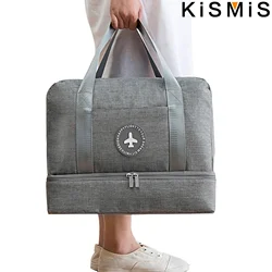 KISMIS Travel Storage Bag Dry and Wet Separation Bag Portable Beach Bag Swimming Fitness Bag Storage Bag