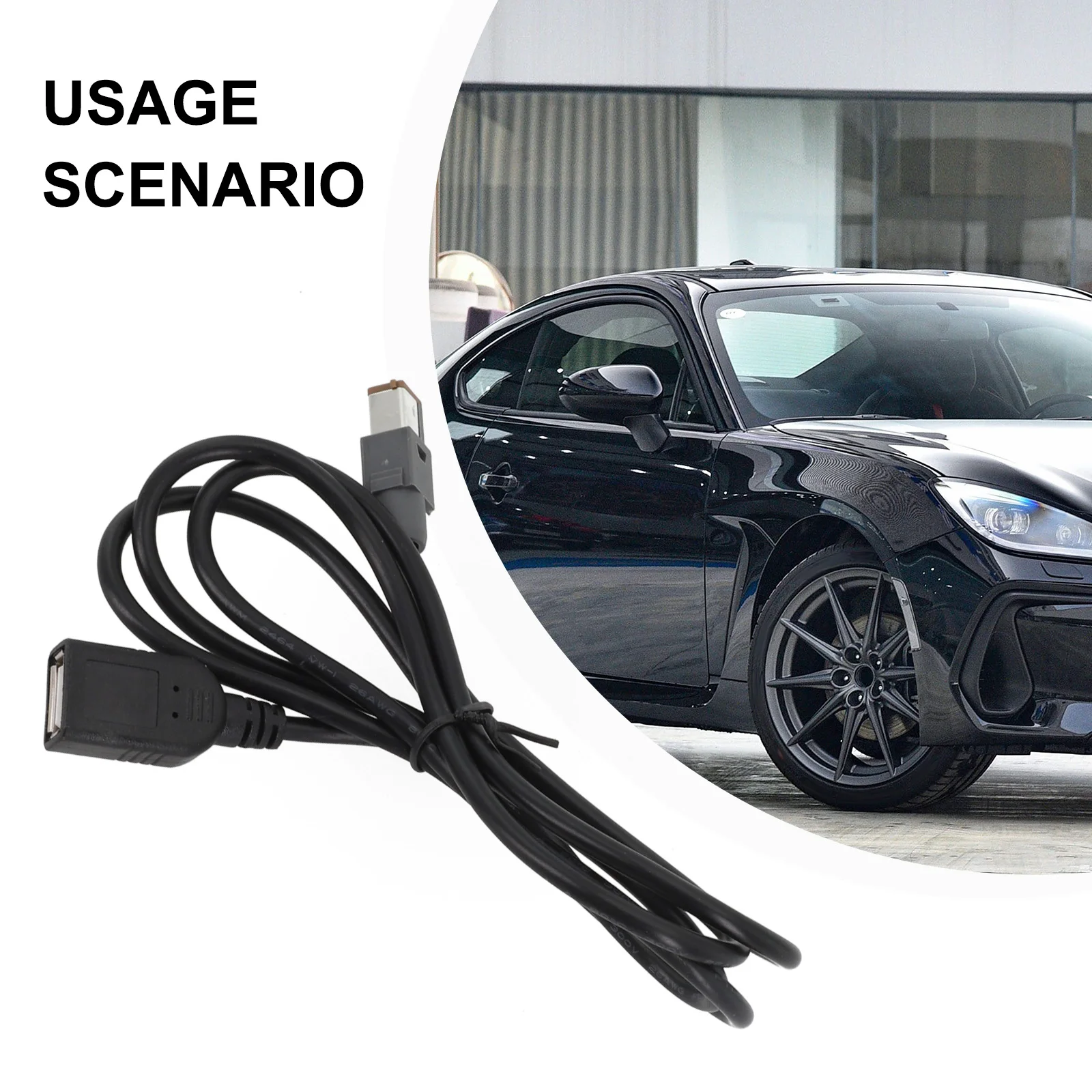 1pcs Car Radio USB Cable 100cm Audio Input Media Data Wire-Plug To USB Cable Adapter 4 PIN For Outback For Legacy For Forest Man