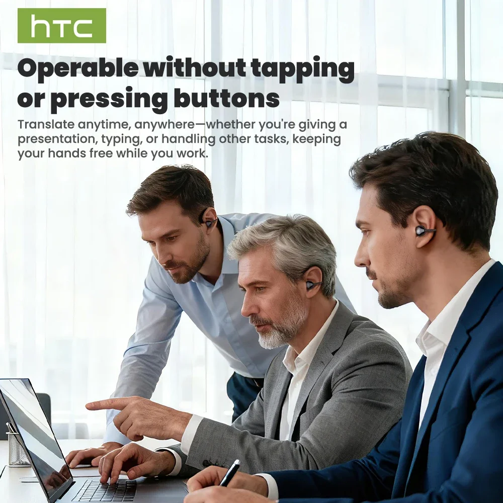 【HTC NE67】سماعات بلوتوث V6.0 سماعات أذن مترجم AI TWS سماعات أذن لاسلكية محمولة مع سلسلة معلقة #3