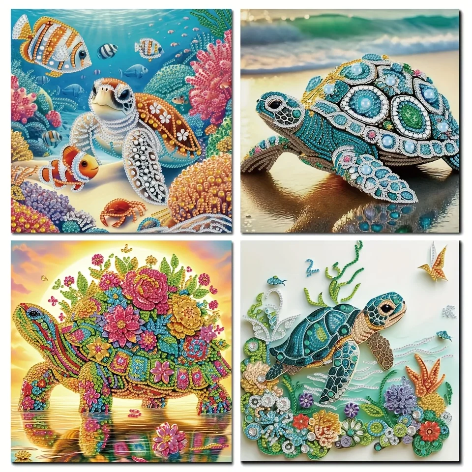 

DIY Sea Turtle Special Shape Partial 5d Diamond Painting Kits For Beginner Adults Home Wall Decor Diamond Mosaic Handicrafts