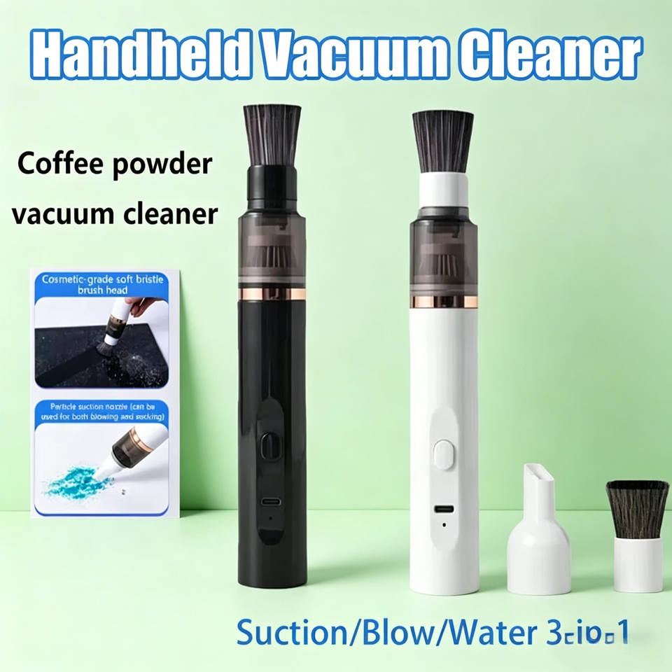  3 In 1 Mini Handheld Vacuum Cleaner Portable Strong Suction Car Desktop Multifunctional Cleaning Tool 