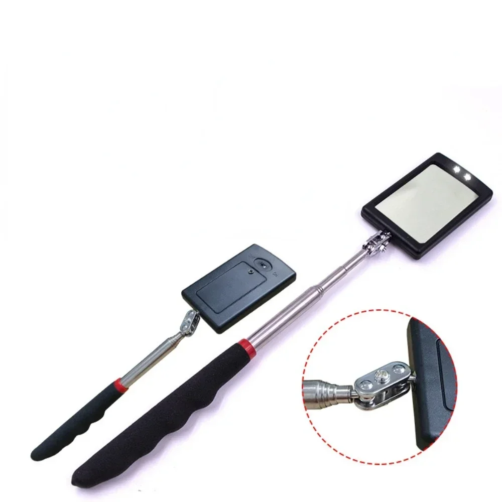 

Adjustable 360 Degree Swivel Viewing Cars Telescopic Inspection Mirror Light Universal Folding Square Mirror Car Endoscope