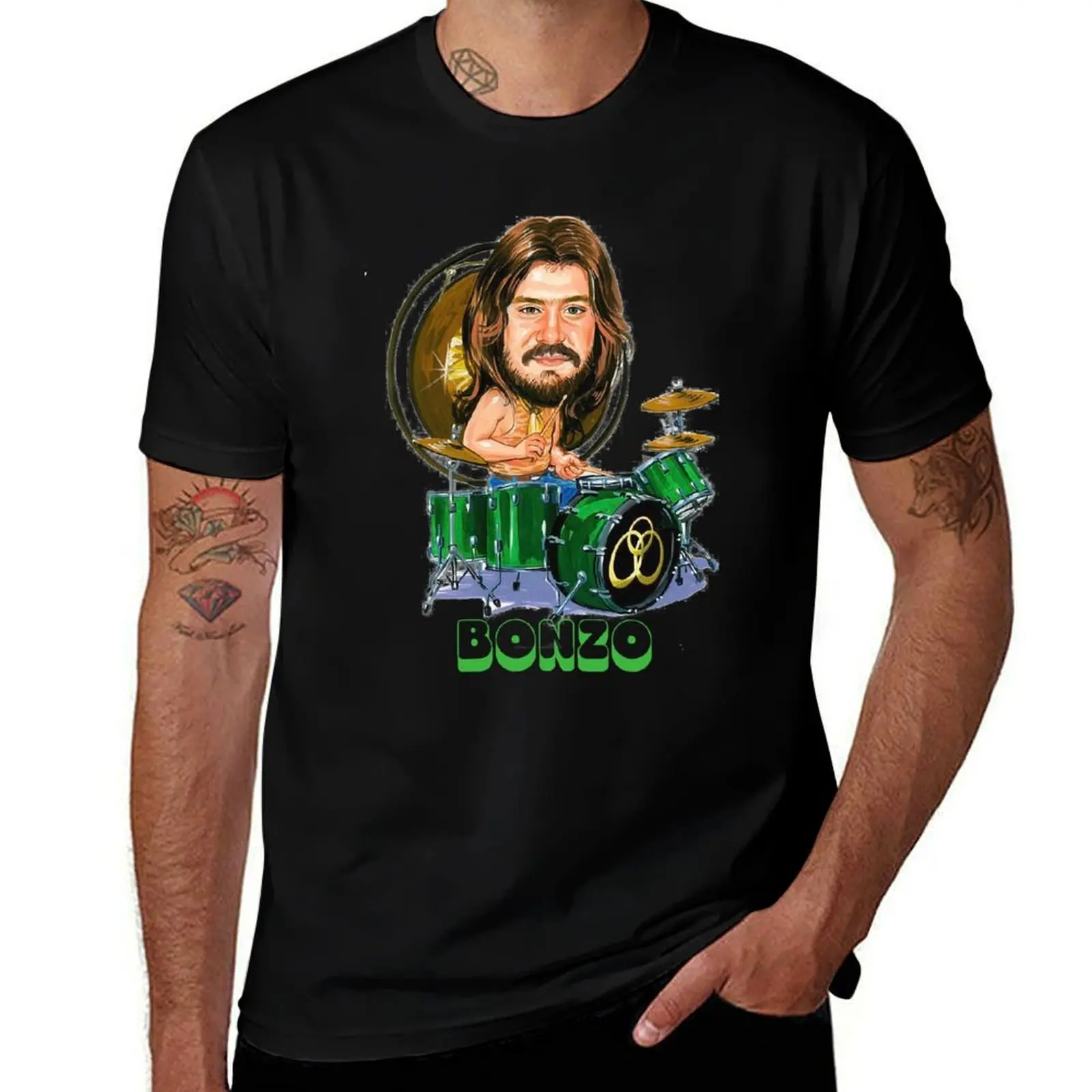 John Bonham T-Shirt Plus Size Quick Dry Sports Tee T-Shirt
