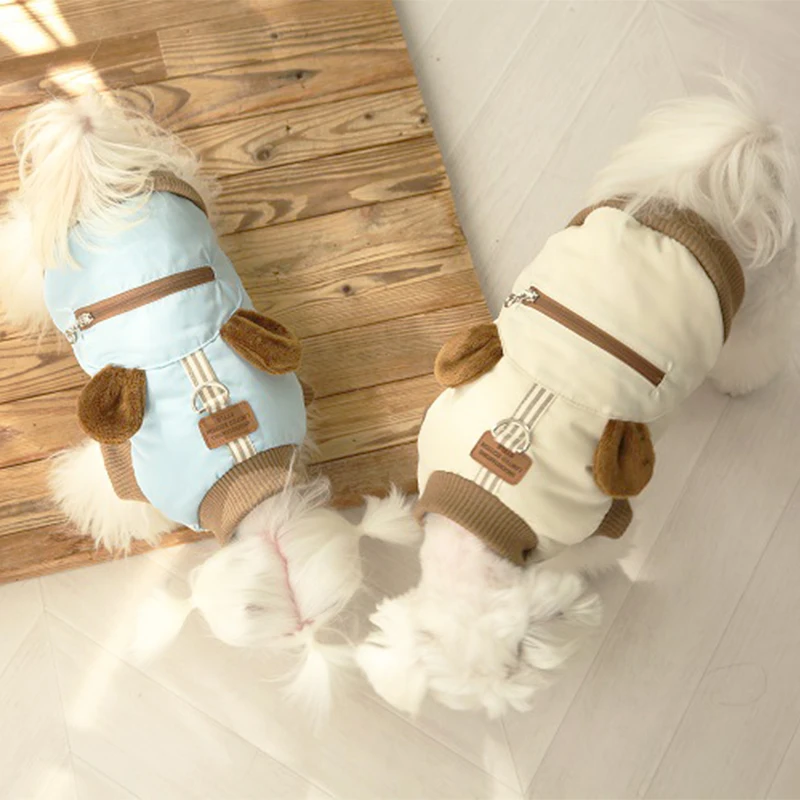 Winter Warm Dogs Coat Soft Dog Clothes Fashion Puppy Windbreaker Cute Cat Jacket Coat French Bulldog Clothing Pet Jacket Clothes