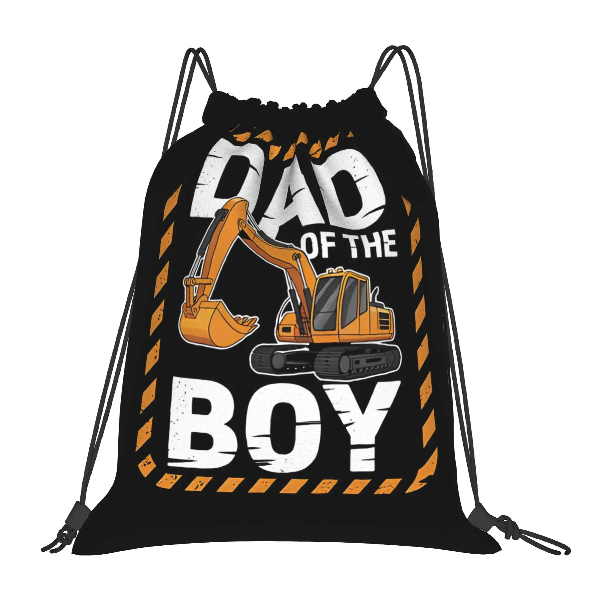 Vintage Excavator Dad Of The Birthday Construction vehicle Portable Sports gym Drawstring Bags gift Storage Backpacks For Teen