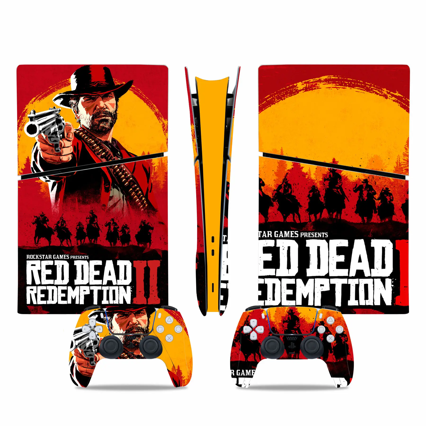 Red Dead Redemption 2 FOR PS5 Slim Digital Skin Sticker Decal Cover for Console and 2 Controllers New PS5 Slim digita Skin Vinyl