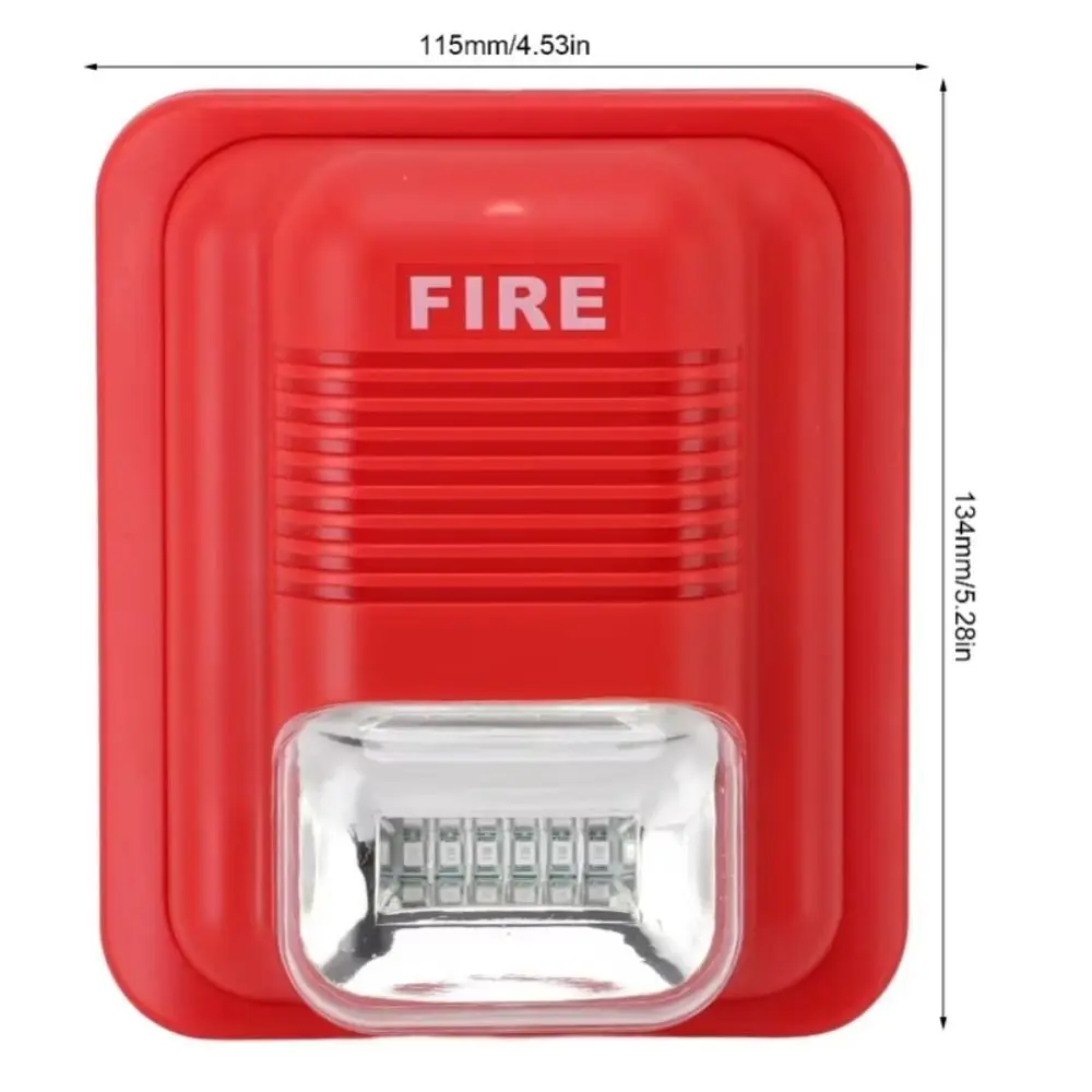 Tecnologia sem fio sistema de alarme de incêndio chifre alerta sensor segurança alarme de incêndio sem fio luz estroboscópica sirene alarme