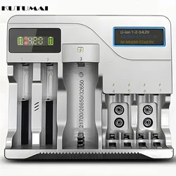 18650 Battery Charger with  LCD Display 7 Slots for AA AAA Batttery 18650 26650 16340 Lithium Battery (Battery not included)