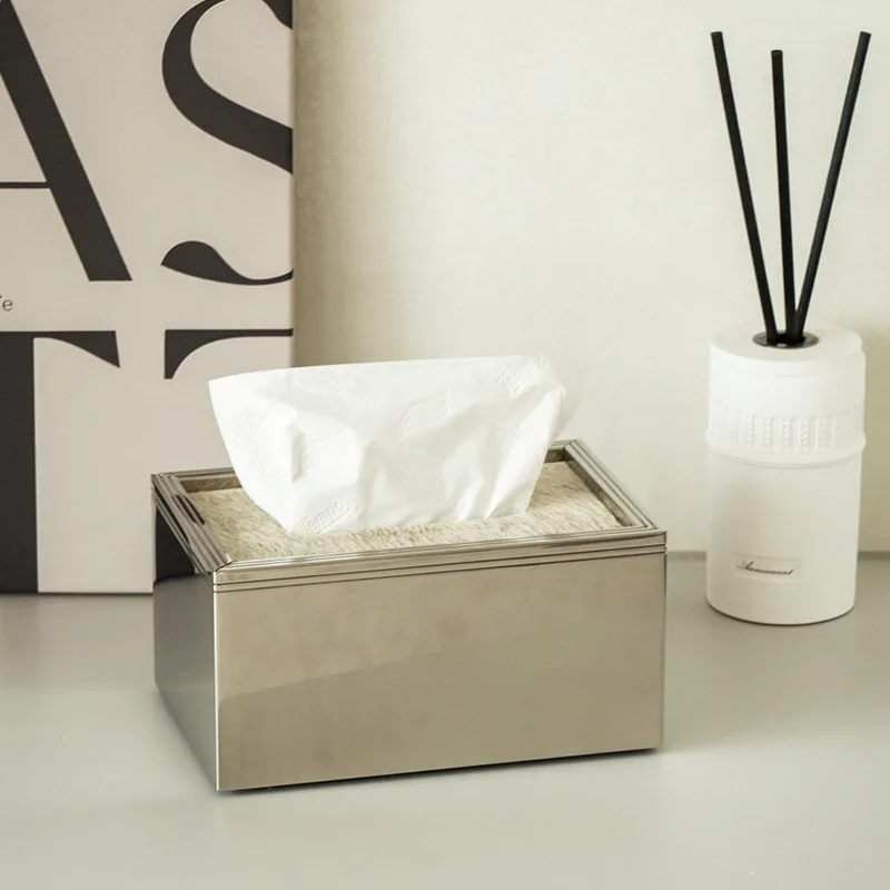 Tissue box, living room light luxury pumping paper box, light luxury high-end high-value tissue box 2025 new living room tissue