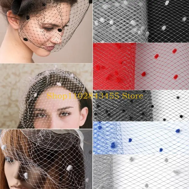 49MC Mesh Ribbon Fabric for Sinamay Hat Fascinator Hat 45cm Width Veil Netting Fabric for Women Millinery Handmade Accessory view 5