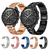 22mm 20mm Women Bracelet For Omega X Swatch Joint MoonSwatch Strap Diamond Band For Xiaomi Watch 2 Pro S4 S3 S2 S1 Pro/Active
