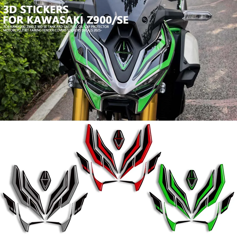 

Для kawasaki Z900 Z900SE новый мотоциклетный бак Pad, крышка бензина, мазута, комплект защиты, обтекатель, крышки крыльев, наклейки, наклейки z900 2025-