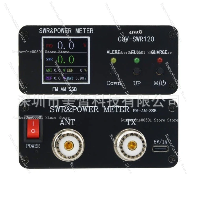 

CQV-SWR120 Цифровой измеритель стоячей волны мощностью 120 Вт 240*240 Полноцветный HD-дисплей FM-AM
