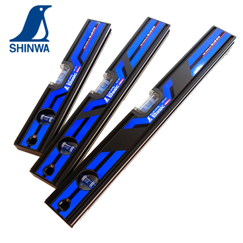 SHINWA High Precision Blue Spirit Level Basic Aluminum Level Decoration Ruler 73450