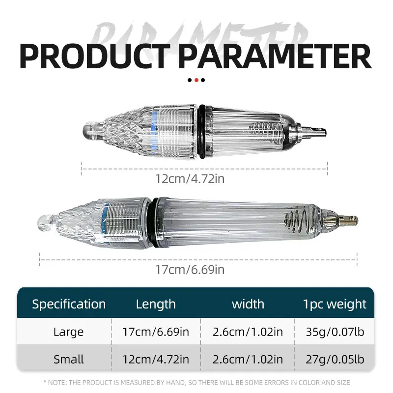 ShareShark 12cm/17cm Fishing Deep Drop Fishing Light Underwater Waterproof LED Sea Fishing Squid Lure Flashing Strobe Lamp