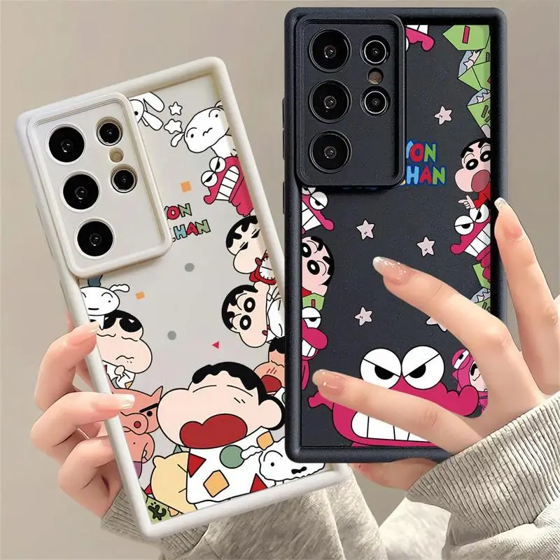 C-Crayon S-ShinChan Cartoon Phone Case for Samsung Galaxy S24 Ultra S23 S20 S21 Plus S22 Ultra S20 FE Soft Cover