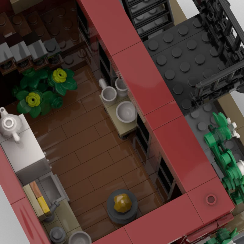 1584PCS Città di Vendita Caldo Street View Moc Modulare negozio di ceramica appartamento modello FAI DA TE idee creative Giocattolo per bambini Natale Regalo Blocco