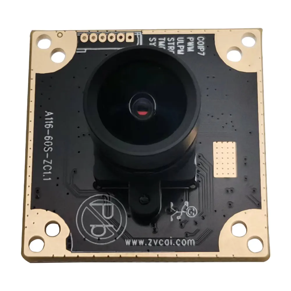 

1/2.9" CMOS 1600 * 1200 Sensor OS02B10 Colorful HFOV 85° Fixed Focus 2MP USB Global Shutter Camera Module