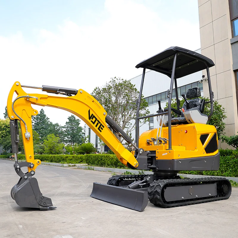 1.8 ton Mini Excavator with Cab 1ton China Manufacturer Diesel Small Digger Attachment Crawler Mini Garden