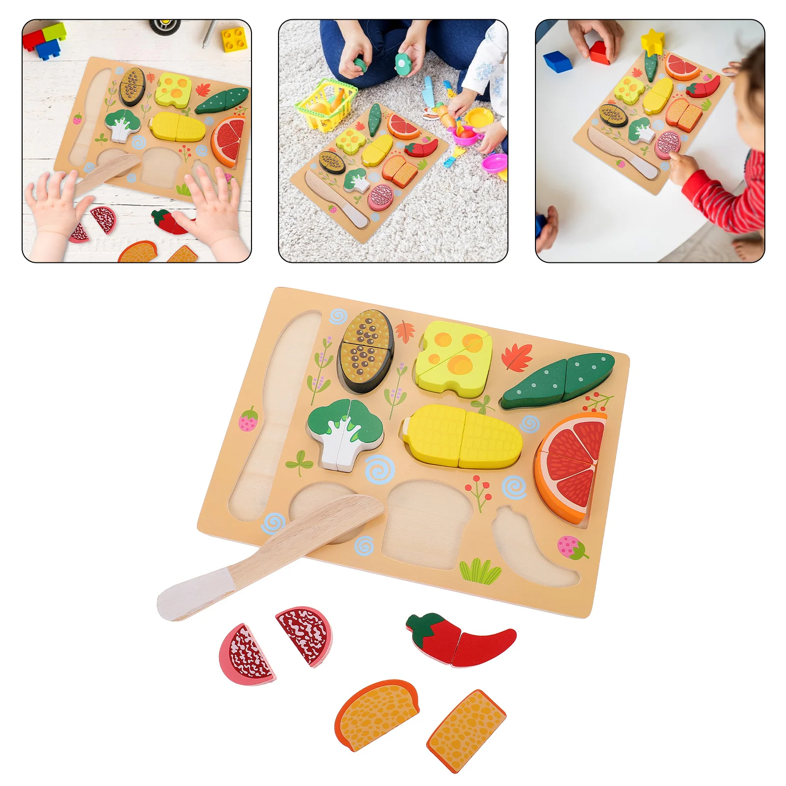 مجموعة واحدة من ألعاب الإفطار للأطفال، مجموعة تعليمية تفاعلية للطعام التظاهري للأطفال الصغار، التنسيق بين اليد والعين