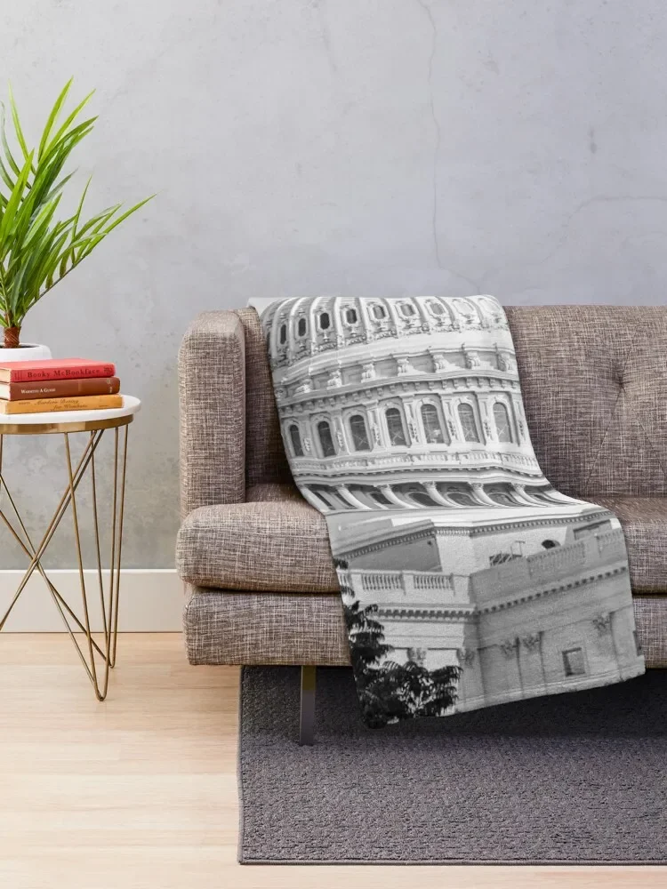 The Capitol Building Washington Throw Blanket Travel Thermals For Travel Moving blankets ands Warm Blankets