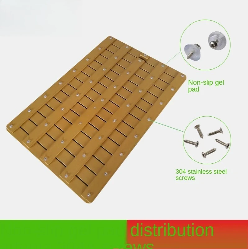 

Bathroom Bath Shower Room Floor Mat Non-Slip Mat Antiseptic Wood Pedal Floor PS Wood Paint-Free