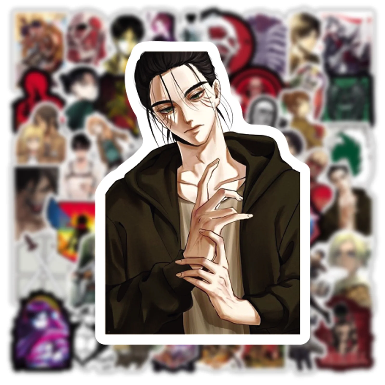 10/30/50 قطعة انفجار كلاسيكي أنيمي الهجوم العملاق الكتابة على الجدران ملصقات خوذة باردة Diy بها بنفسك جماليات عنيفة الدراجة الكرتون المياه #2