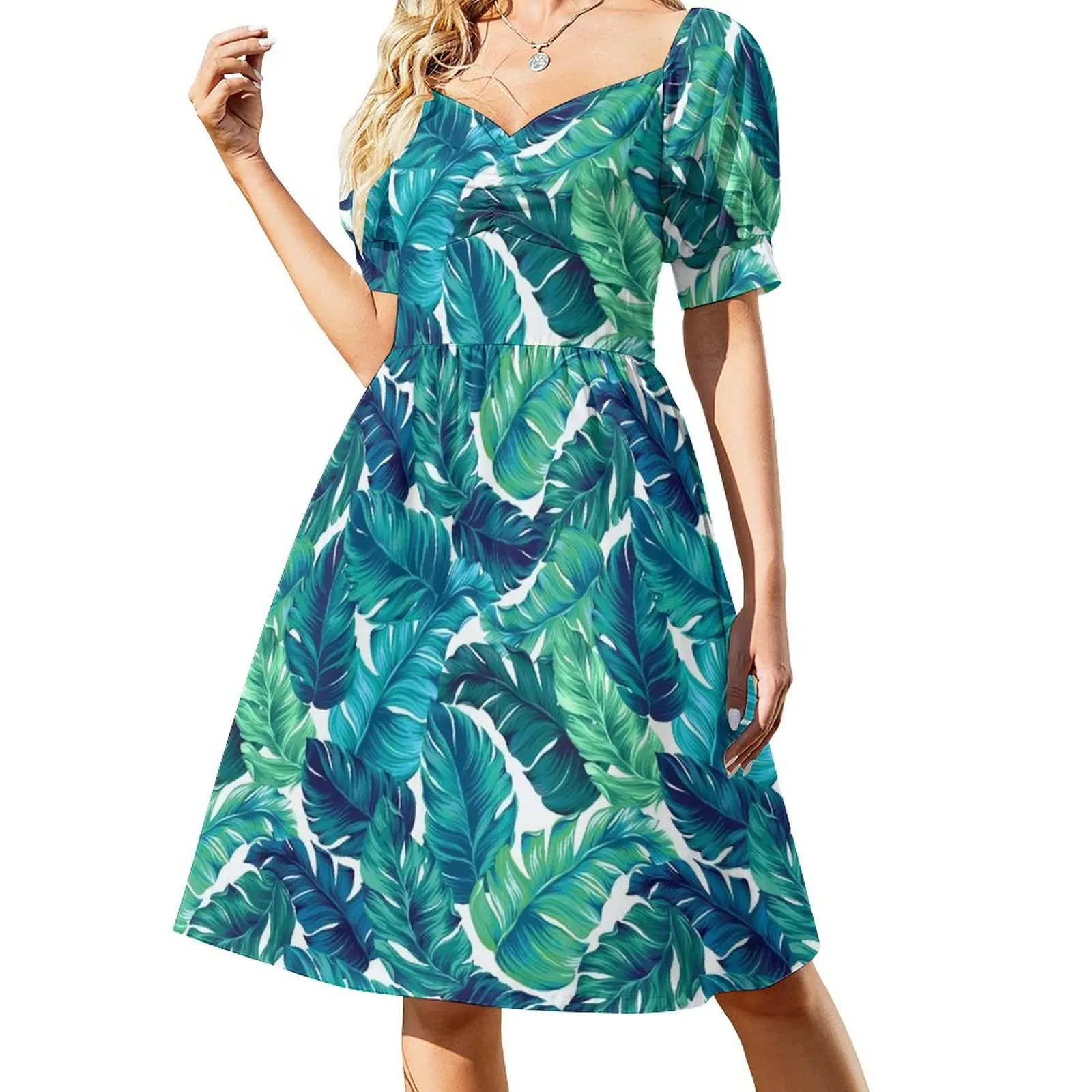 

Funky banana leaf pattern. Dress beach dress prom dresses 2023