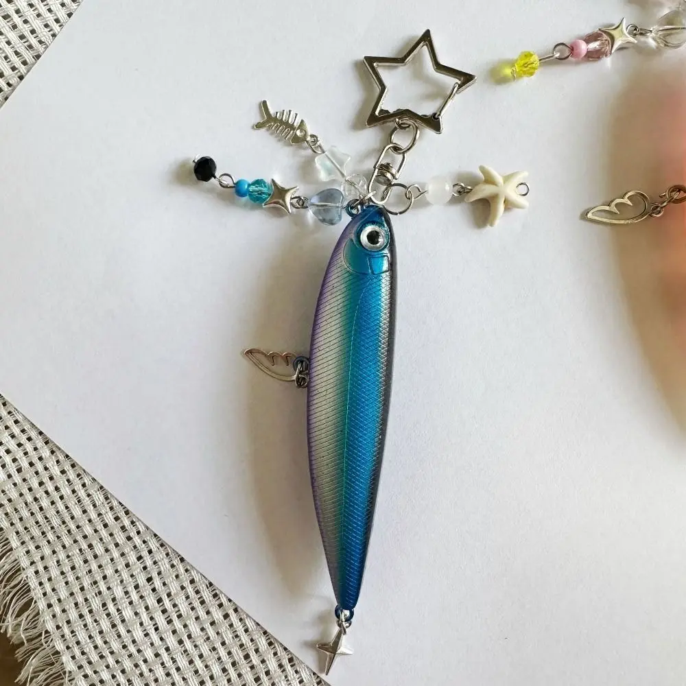 Fashion Simulation Fish Keychain Ocean Animal Handmade Fish Pendant Plastic Beads Bionic Fish Keychain Men Women