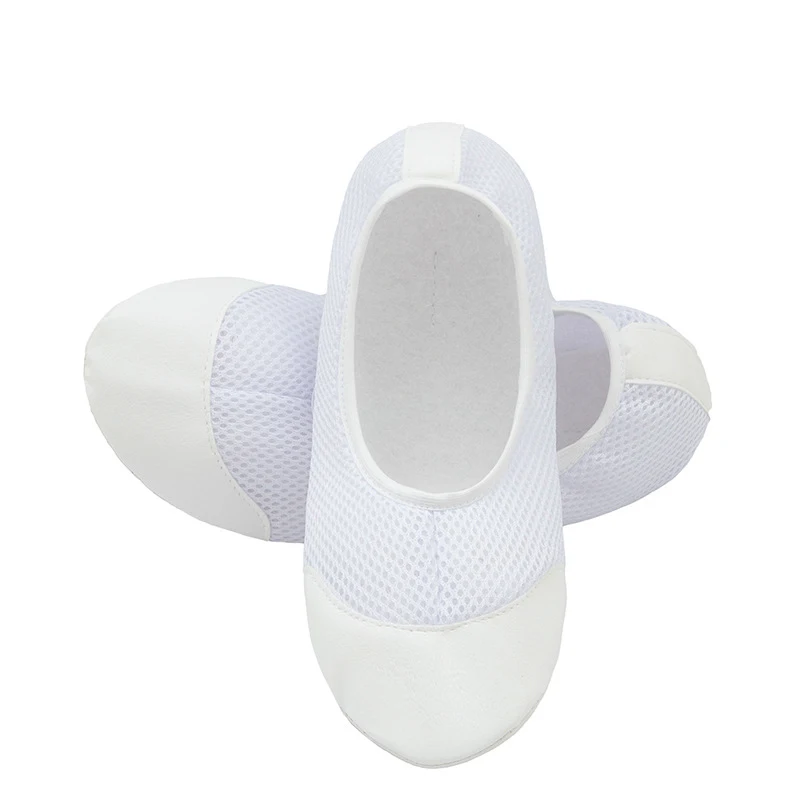 Summer Ballet Dance Shoes Solid Color Mesh Hollow Out Children's Comfortable Soft Soled Shoes Breathable Dance Mesh Shoes
