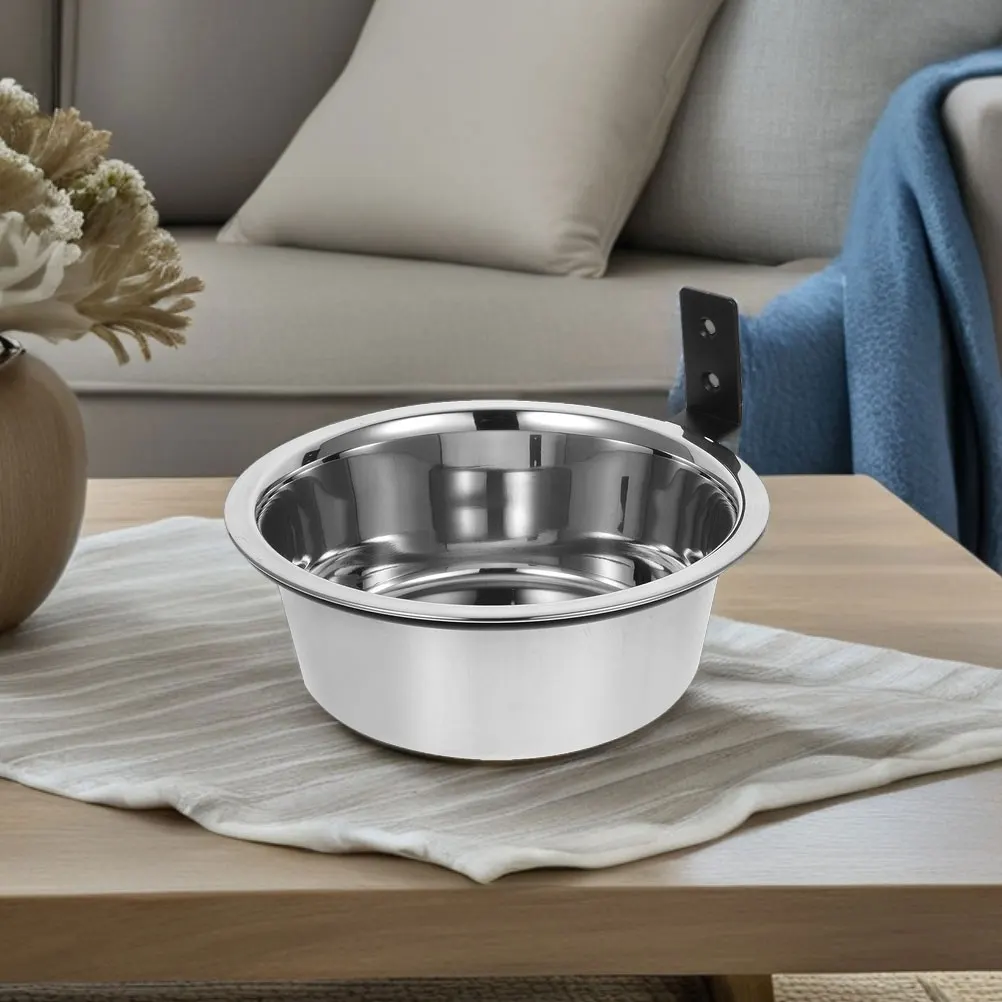 

2Sets Raised Dog Bowls Wall Mounted Pet Feeding Station Heavy Duty Stainless Steel Food Water Holder for Dogs Cats Multiple Pets
