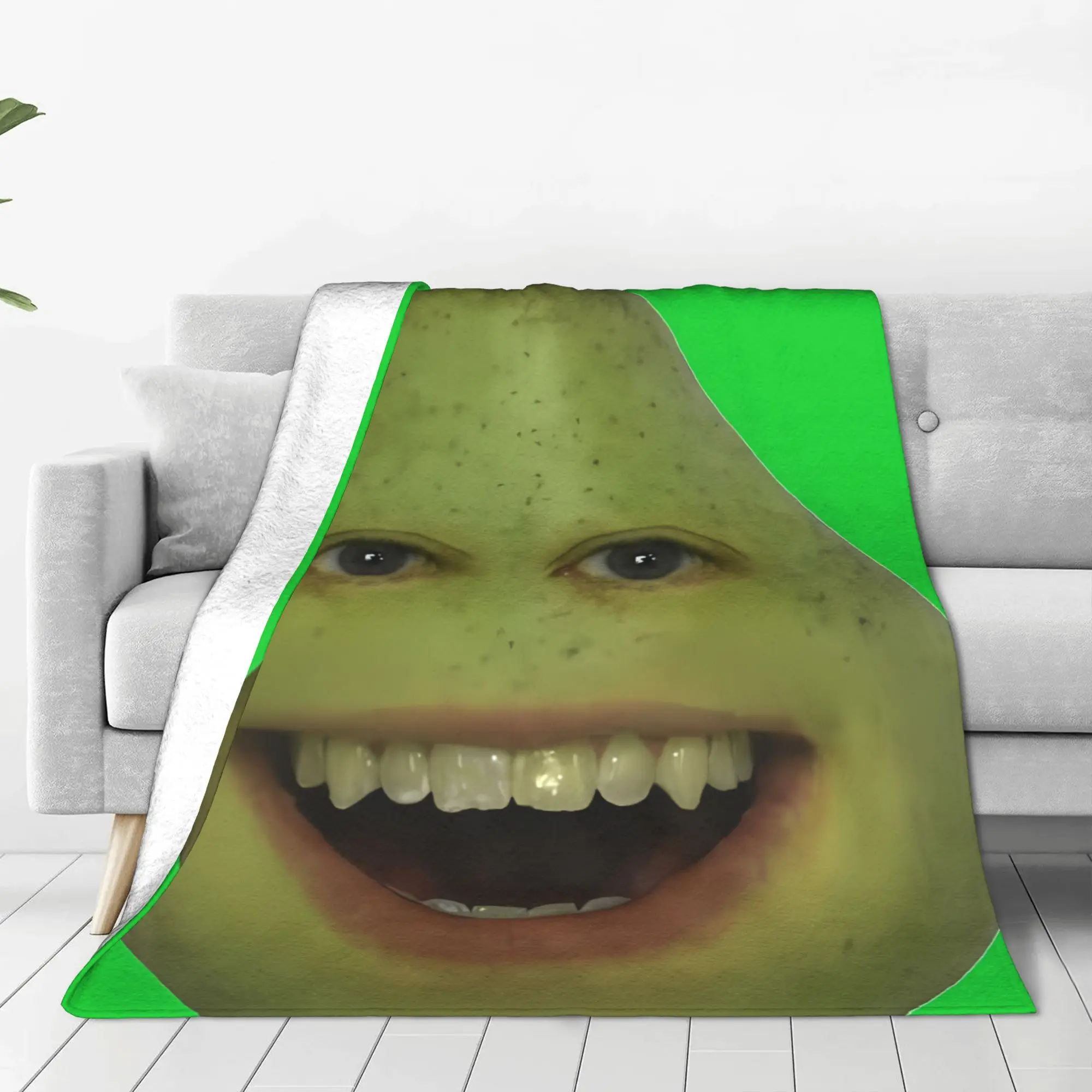 1PC Home Cutecore Pear Annoying Orange Blanket Super Cosy Plush Home Living Room Sofa Halloween